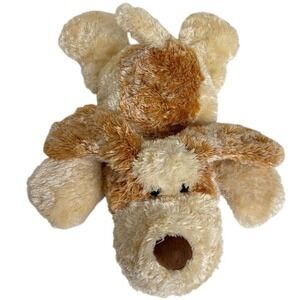 Aurora Dog Puppy Hand Puppet Plush 14 Inch Brown Tan Stuffed Animal Toy Vintage